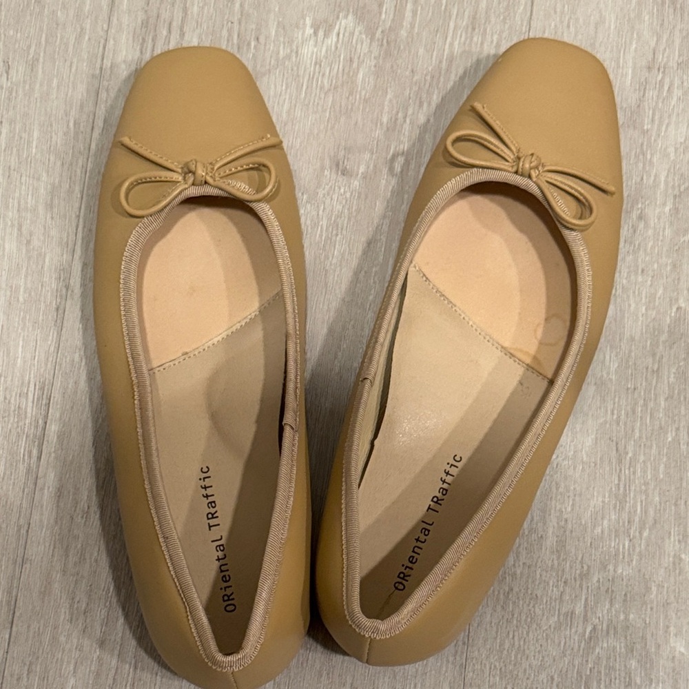 Tan Ballet Flats